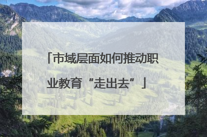 市域层面如何推动职业教育“走出去”