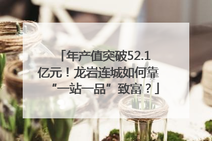 年产值突破52.1亿元！龙岩连城如何靠“一站一品”致富？
