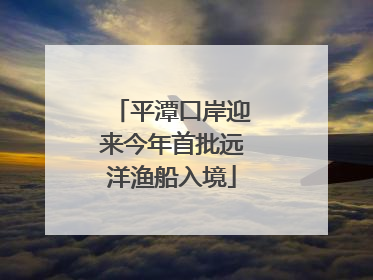 平潭口岸迎来今年首批远洋渔船入境