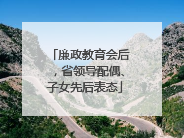 廉政教育会后，省领导配偶、子女先后表态