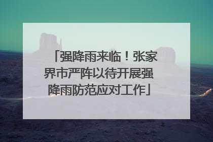 强降雨来临！张家界市严阵以待开展强降雨防范应对工作