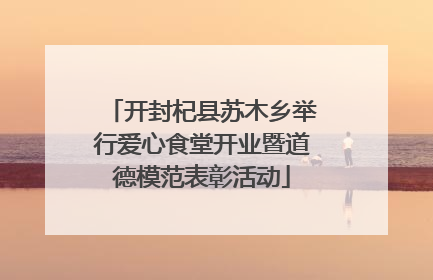 开封杞县苏木乡举行爱心食堂开业暨道德模范表彰活动