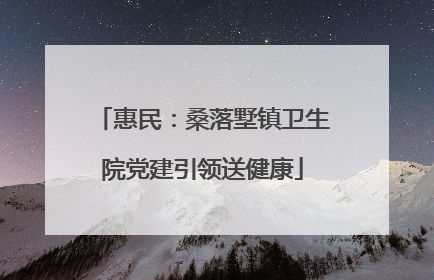 惠民：桑落墅镇卫生院党建引领送健康