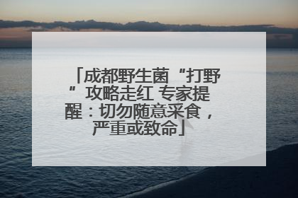 成都野生菌“打野”攻略走红 专家提醒：切勿随意采食，严重或致命