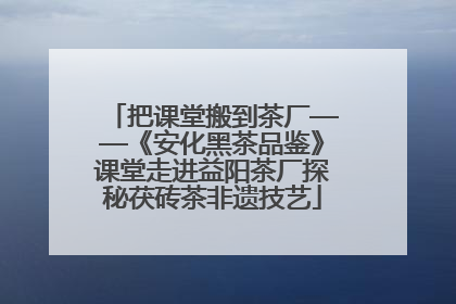 把课堂搬到茶厂——《安化黑茶品鉴》课堂走进益阳茶厂探秘茯砖茶非遗技艺