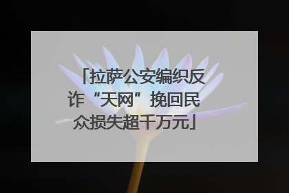 拉萨公安编织反诈“天网”挽回民众损失超千万元