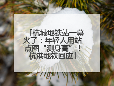 杭城地铁站一幕火了：年轻人用站点图“测身高”！杭港地铁回应