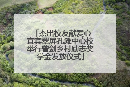 杰出校友献爱心 宜宾翠屏孔滩中心校举行曾剑乡村励志奖学金发放仪式