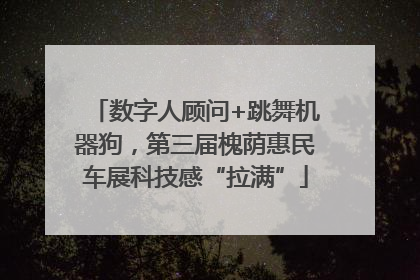 数字人顾问+跳舞机器狗，第三届槐荫惠民车展科技感“拉满”