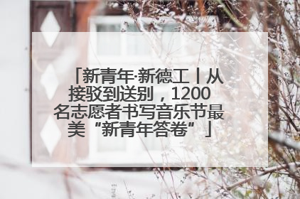 新青年·新德工丨从接驳到送别，1200名志愿者书写音乐节最美“新青年答卷”