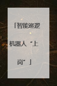 智能巡逻机器人“上岗”
