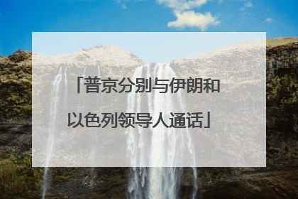 普京分别与伊朗和以色列领导人通话