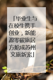 毕业生与在校生携手创业，新能源零碳旅居方舱成苏州文旅新宠