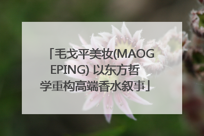 毛戈平美妆(MAOGEPING) 以东方哲学重构高端香水叙事