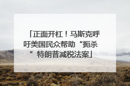 正面开杠！马斯克呼吁美国民众帮助“扼杀”特朗普减税法案
