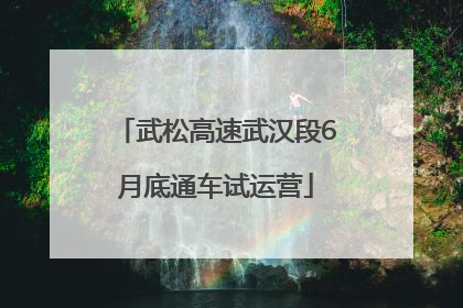 武松高速武汉段6月底通车试运营