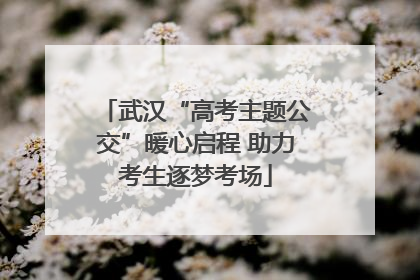 武汉“高考主题公交”暖心启程 助力考生逐梦考场