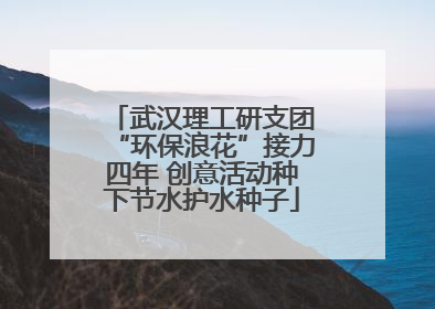 武汉理工研支团“环保浪花”接力四年 创意活动种下节水护水种子