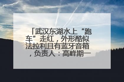 武汉东湖水上“跑车”走红，外形酷似法拉利且有蓝牙音箱，负责人：高峰期一两百人排队
