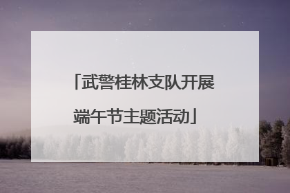 武警桂林支队开展端午节主题活动