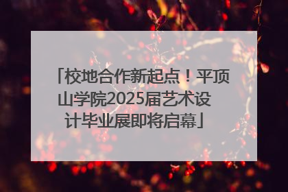 校地合作新起点！平顶山学院2025届艺术设计毕业展即将启幕