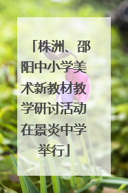 株洲、邵阳中小学美术新教材教学研讨活动在景炎中学举行
