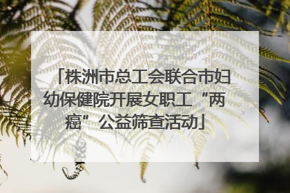 株洲市总工会联合市妇幼保健院开展女职工“两癌”公益筛查活动