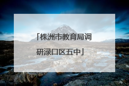 株洲市教育局调研渌口区五中