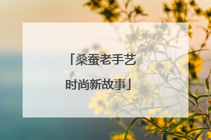 桑蚕老手艺 时尚新故事