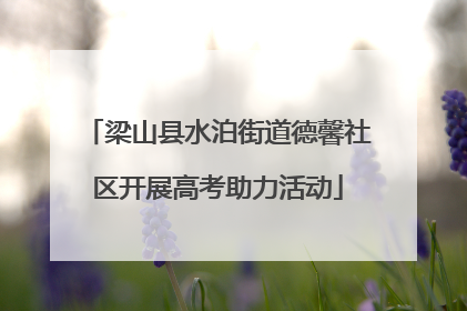 梁山县水泊街道德馨社区开展高考助力活动