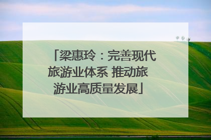 梁惠玲：完善现代旅游业体系 推动旅游业高质量发展