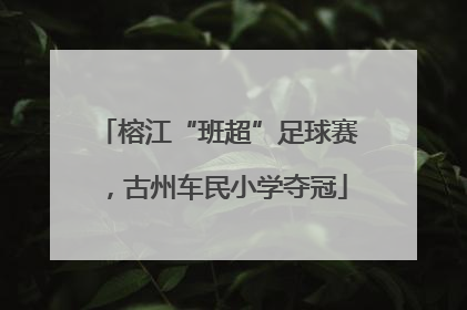 榕江“班超”足球赛，古州车民小学夺冠