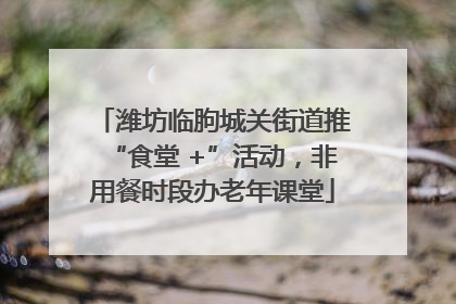 潍坊临朐城关街道推“食堂 +”活动，非用餐时段办老年课堂