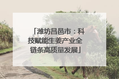 潍坊昌邑市：科技赋能生姜产业全链条高质量发展