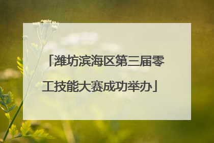 潍坊滨海区第三届零工技能大赛成功举办