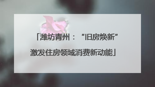 潍坊青州：“旧房焕新”激发住房领域消费新动能