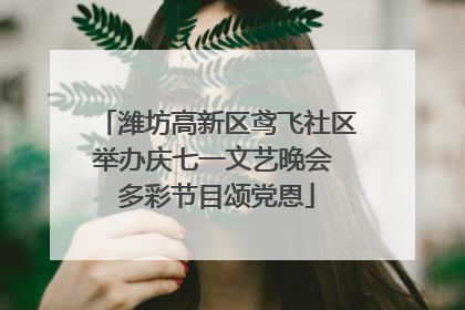 潍坊高新区鸢飞社区举办庆七一文艺晚会 多彩节目颂党恩