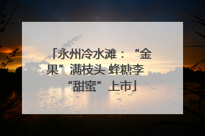 永州冷水滩：“金果”满枝头 蜂糖李“甜蜜”上市
