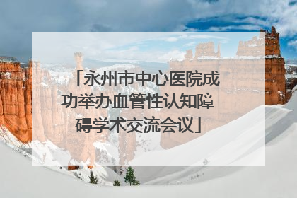 永州市中心医院成功举办血管性认知障碍学术交流会议