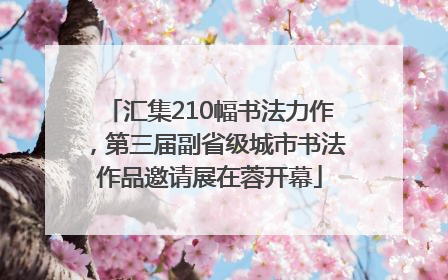 汇集210幅书法力作，第三届副省级城市书法作品邀请展在蓉开幕