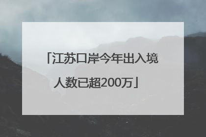 江苏口岸今年出入境人数已超200万