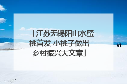 江苏无锡阳山水蜜桃首发 小桃子做出乡村振兴大文章