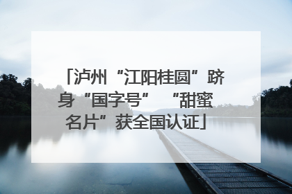 泸州“江阳桂圆”跻身“国字号” “甜蜜名片”获全国认证