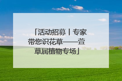 活动招募丨专家带您识花草——萱草属植物专场