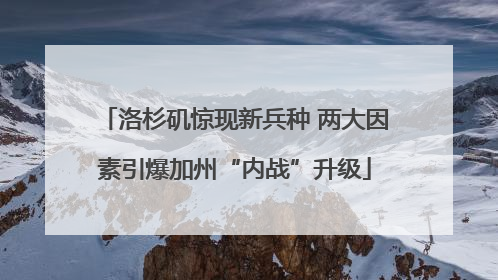 洛杉矶惊现新兵种 两大因素引爆加州“内战”升级