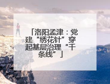 洛阳孟津：党建“绣花针”穿起基层治理“千条线”