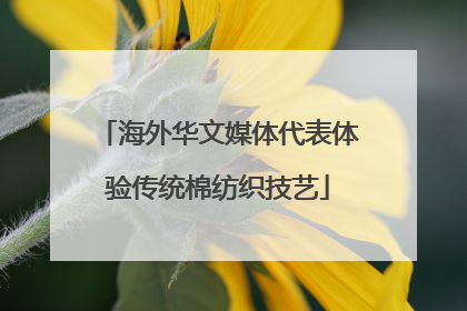 海外华文媒体代表体验传统棉纺织技艺