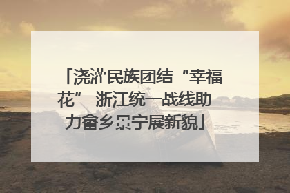 浇灌民族团结“幸福花” 浙江统一战线助力畲乡景宁展新貌