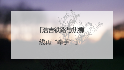 浩吉铁路与焦柳线再“牵手”