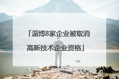 淄博8家企业被取消高新技术企业资格